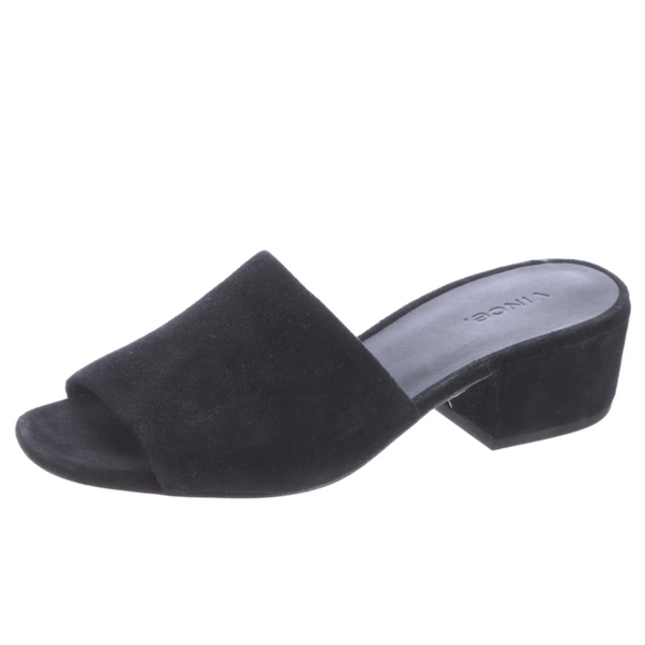 VINCE Black Women's Mules In Size 38 EU, 7.5 U.S - Picture 1 of 7